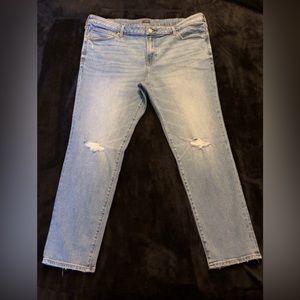 Express Men Skinny Light Wash Ripped Hyper Stretch Jeans